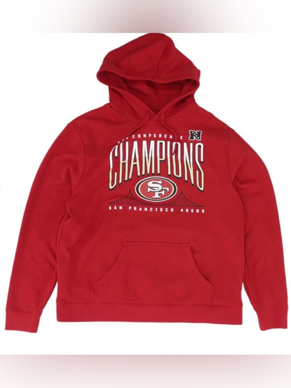 San Francisco 49ers NFL Red Champions Crewneck Hoodie